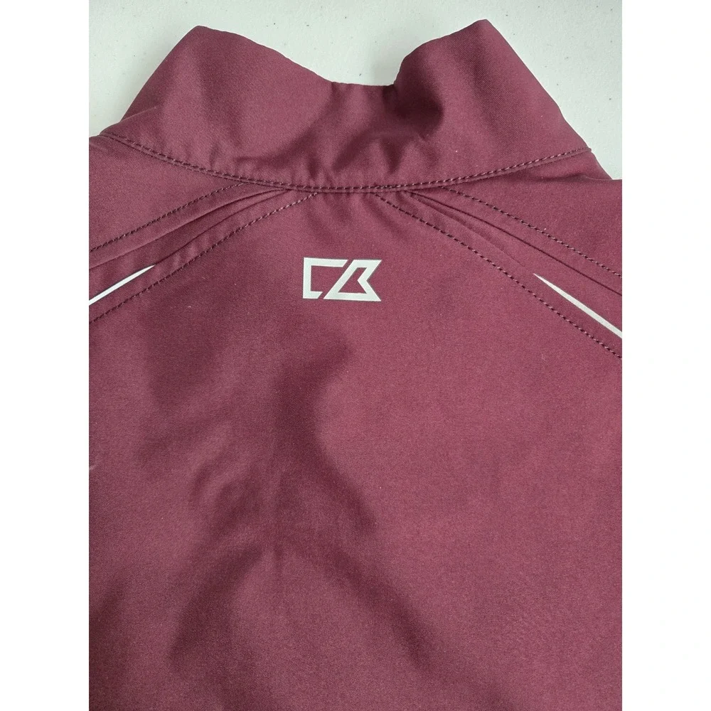 Cutter & Buck Men's M Maroon CB WeatherTec Beacon Full Zip‎ Lightweight Jacket